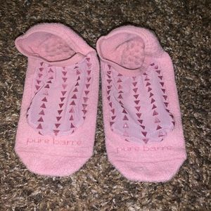 Pure Barre Pink Triangle Sheer Top Socks 5 for $25